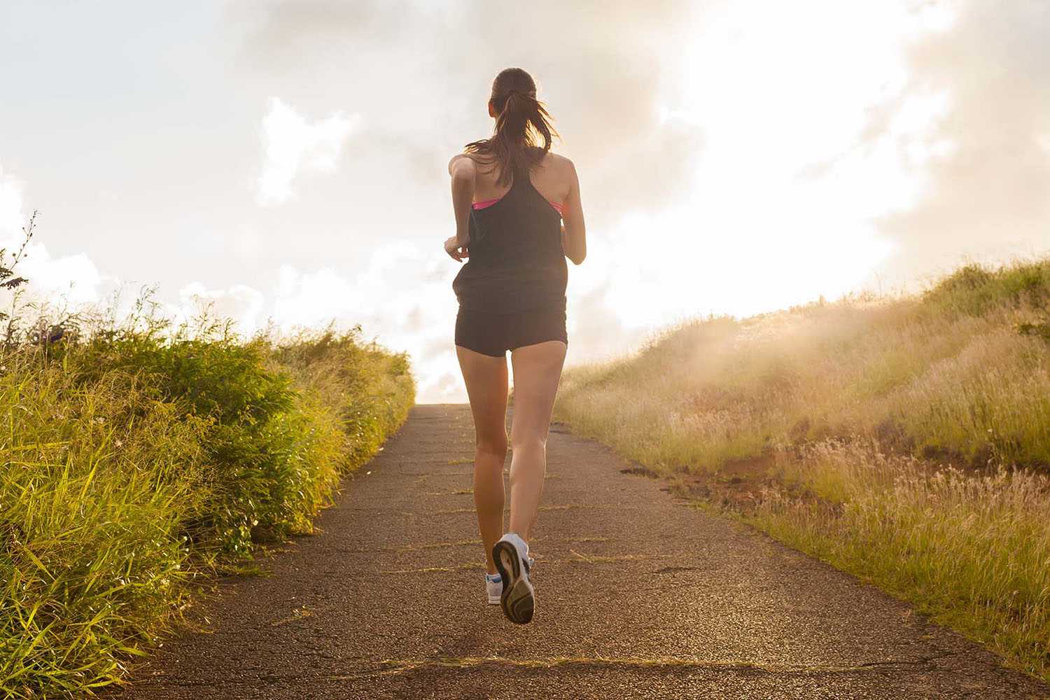 a woman running