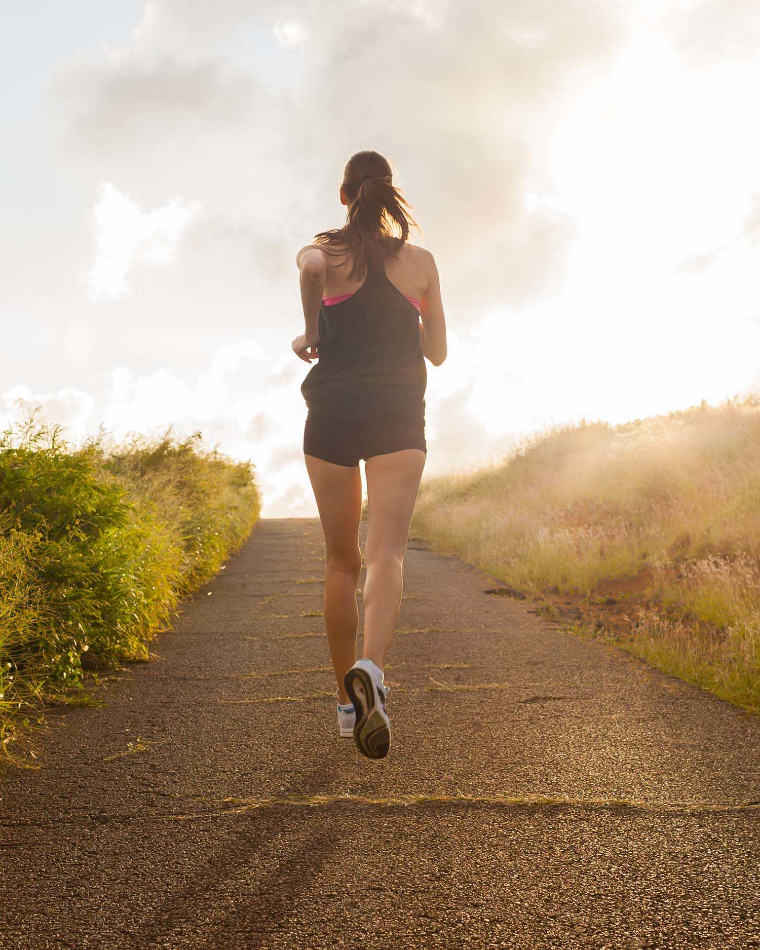 a woman running