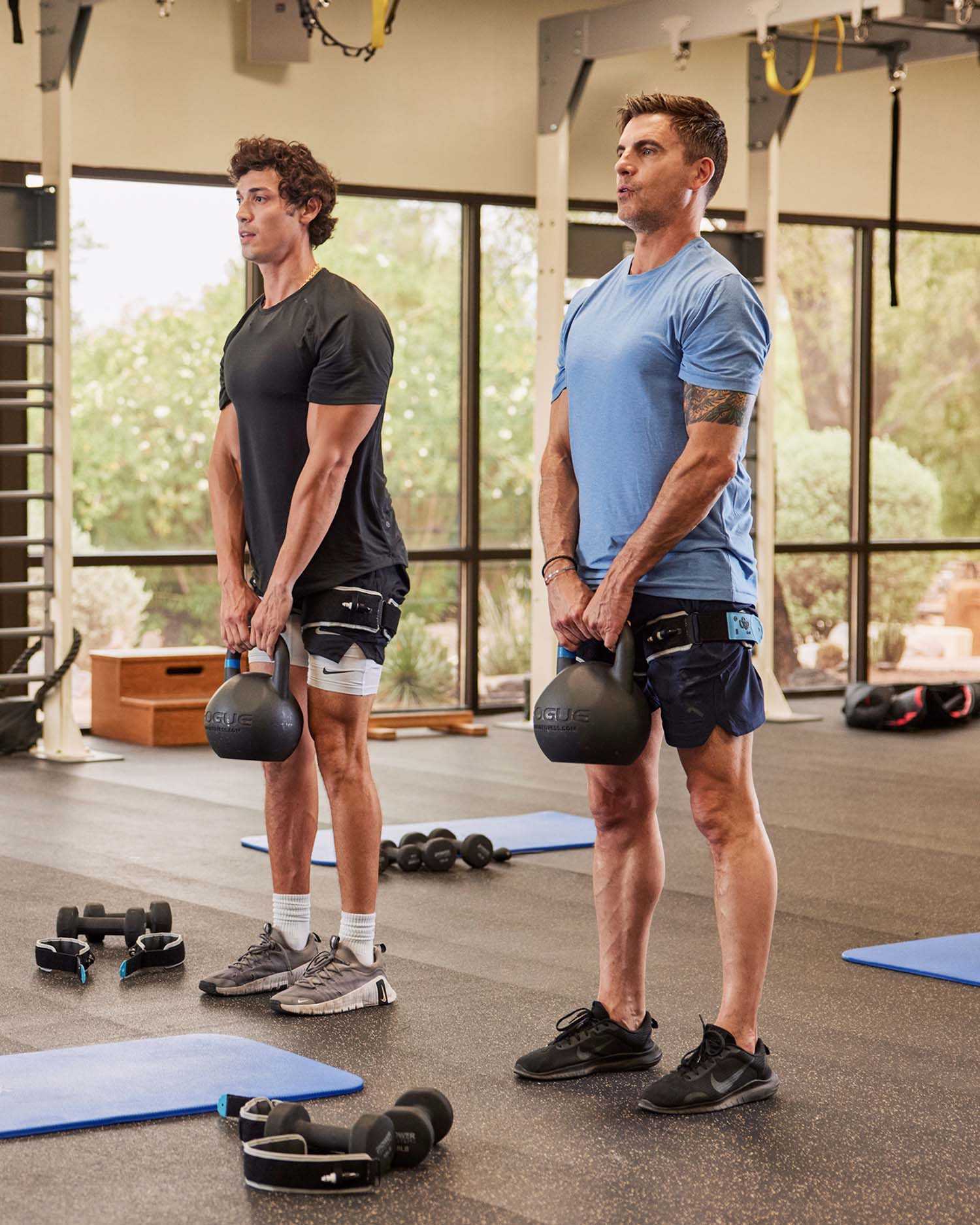 two men working out