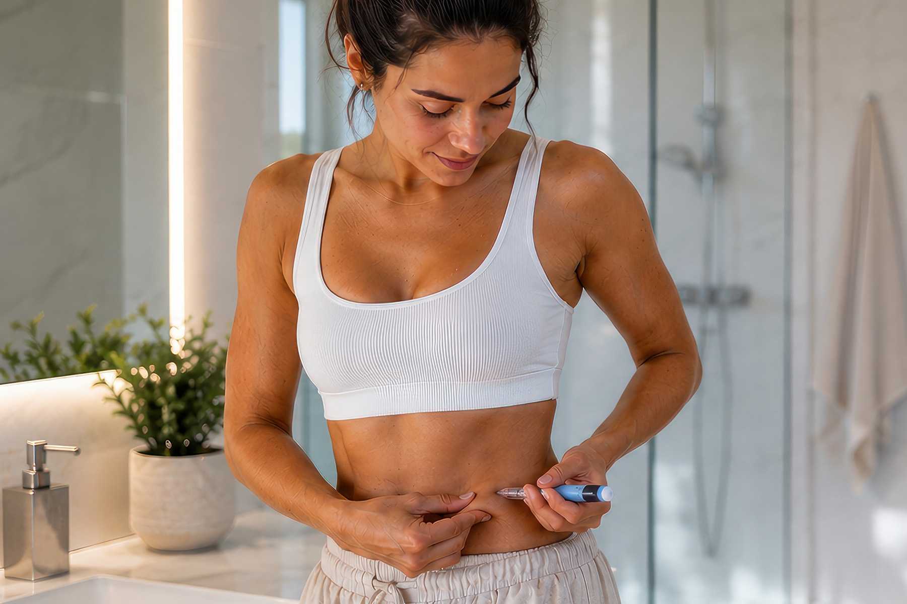 a women injecting GLP-1