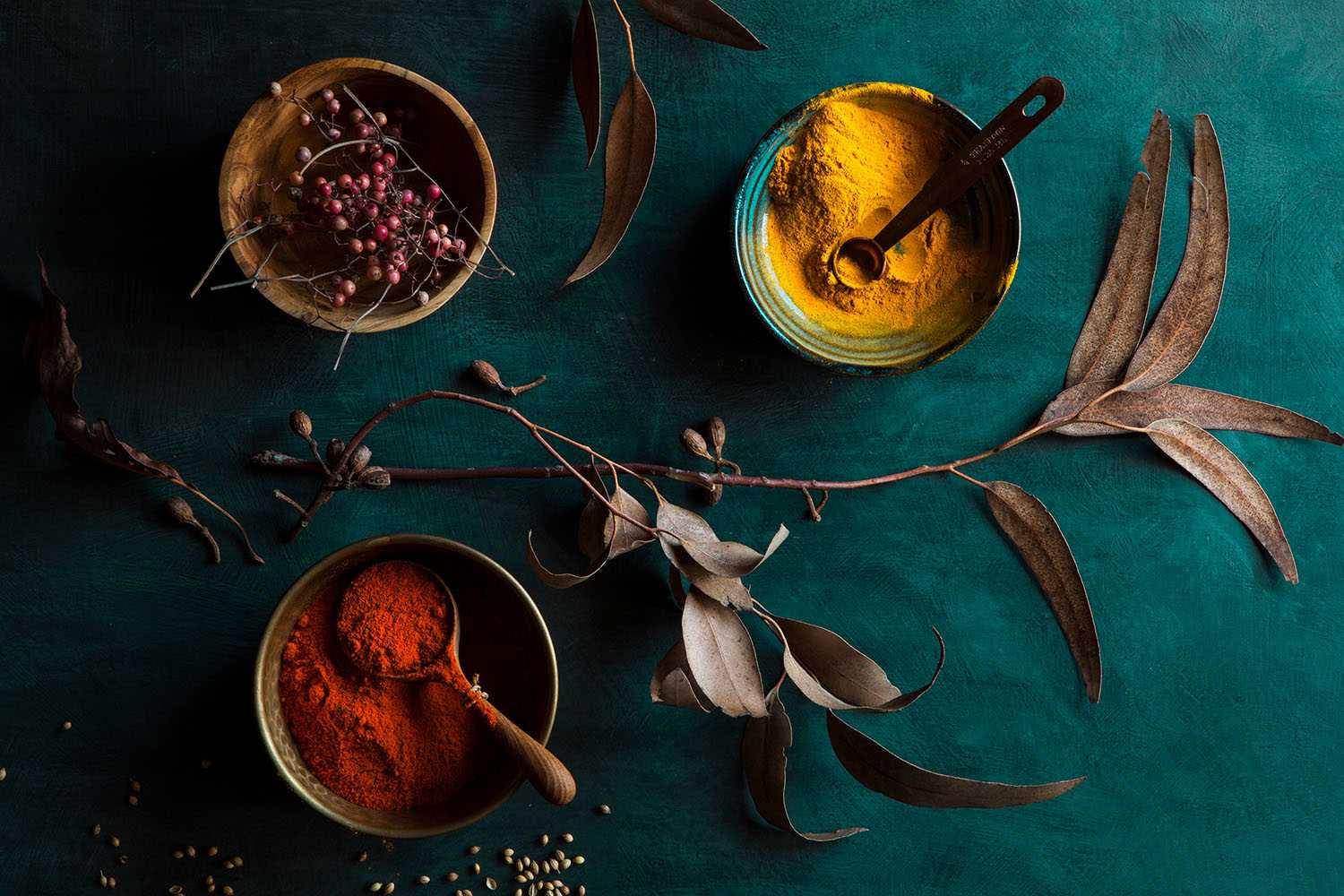 A Display of Ayurvedic Spices