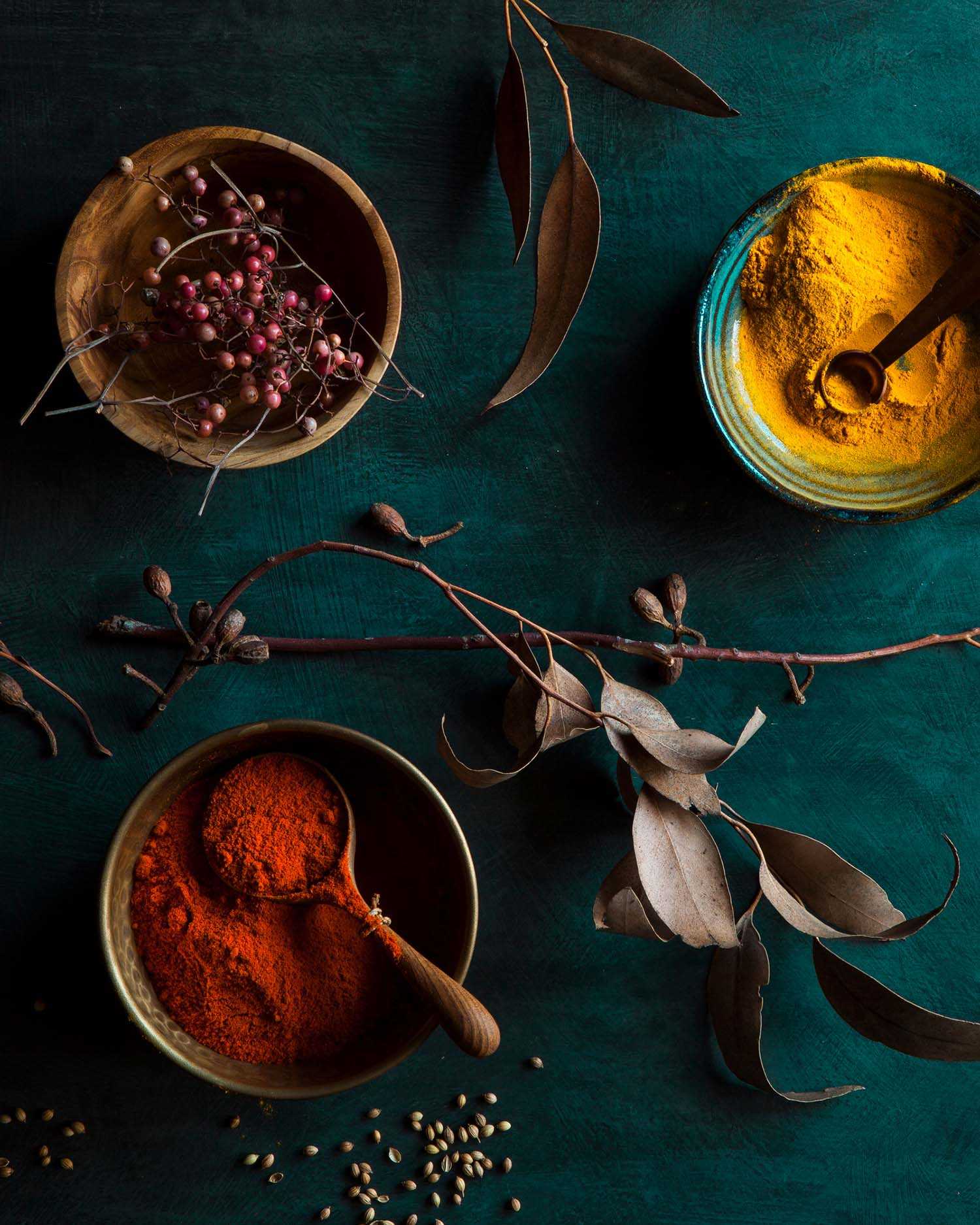 A Display of Ayurvedic Spices