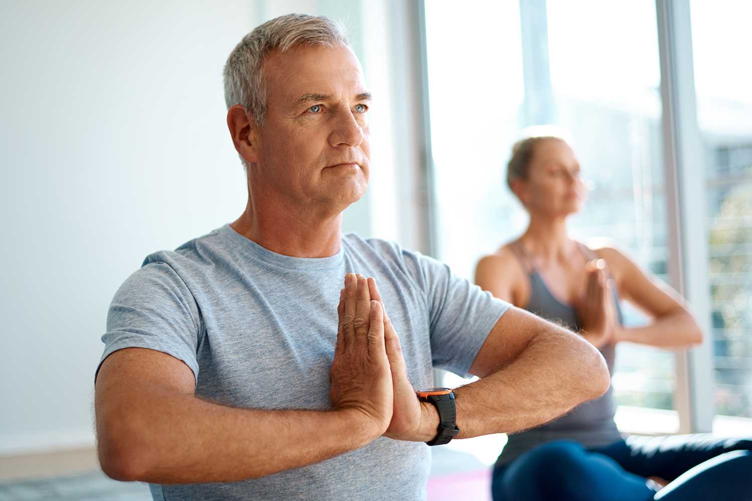 Group Performing Yoga 