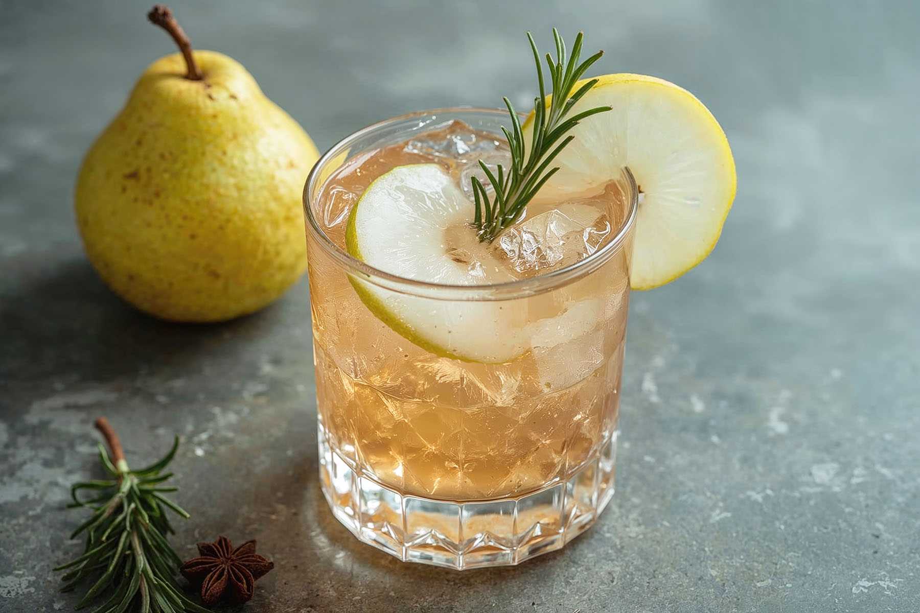 Spiced Pear & Rosemary Spritz 