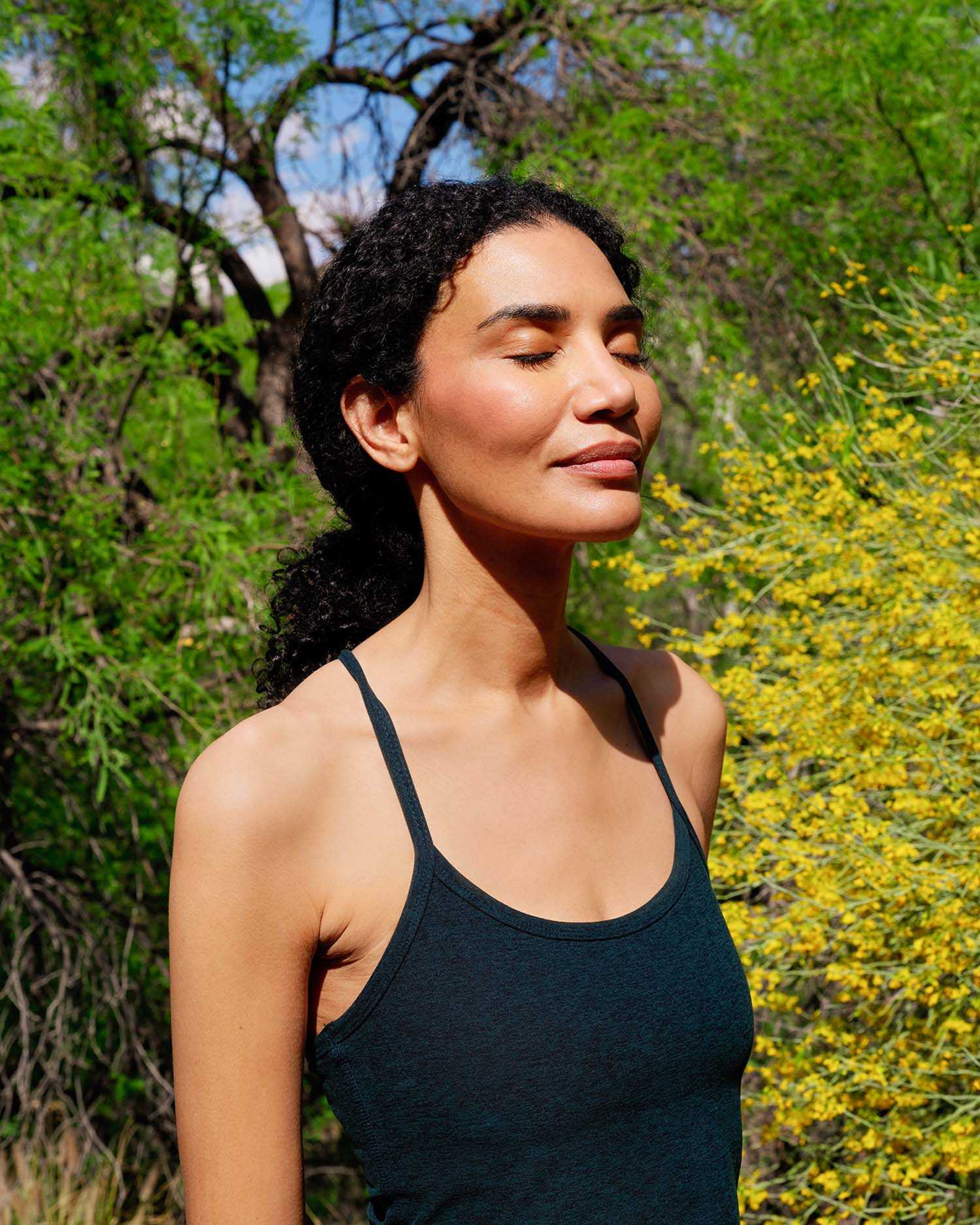 Woman Meditating in Nature