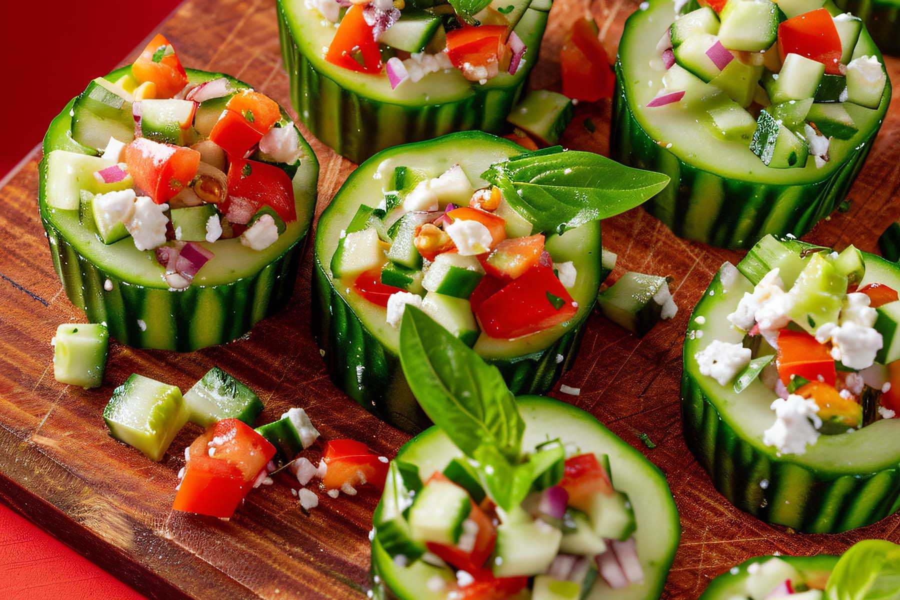 Avocado & Cucumber Snack Cups