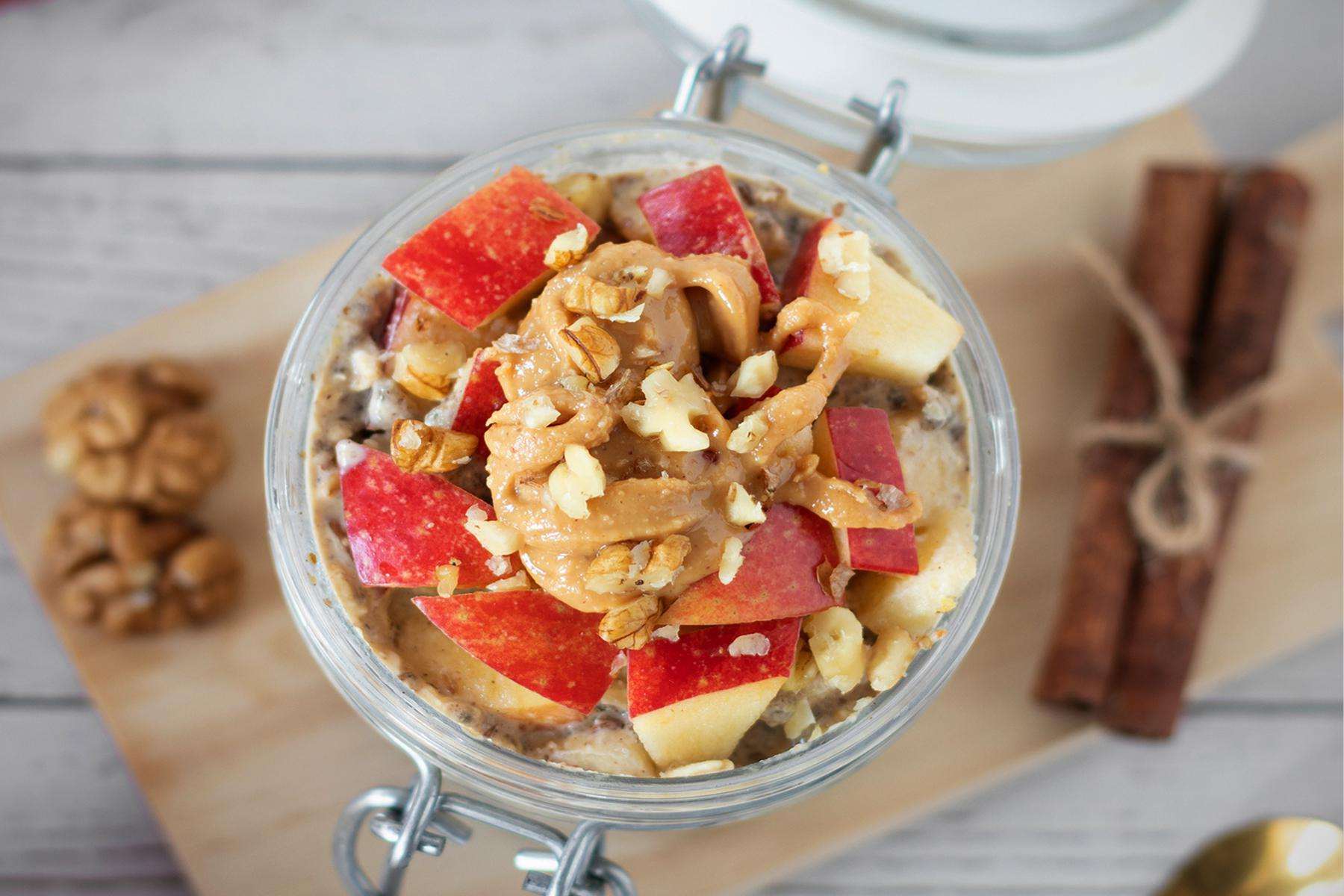 Apple walnut overnight oats
