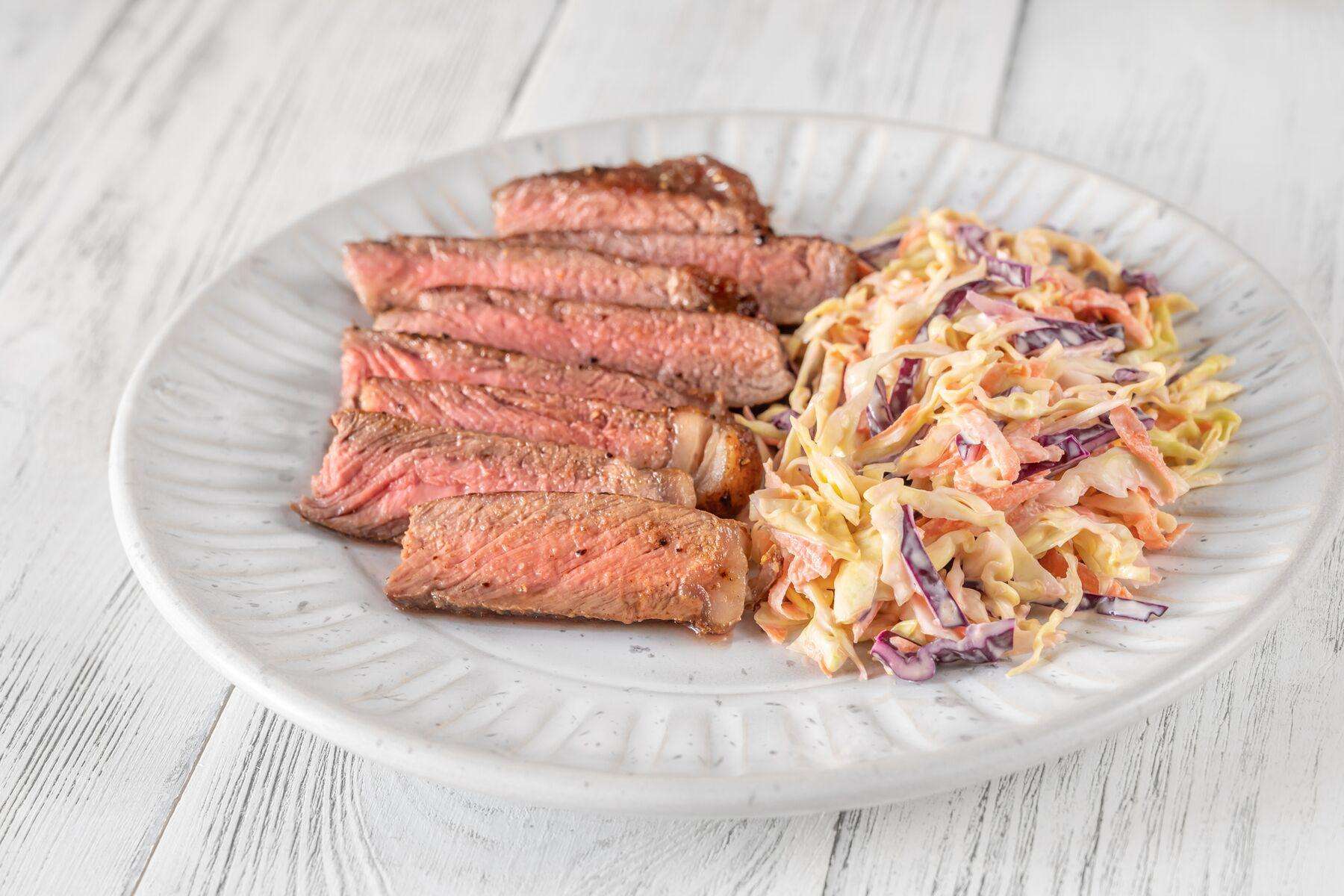 Grilled Flank Steak with Brassica Slaw