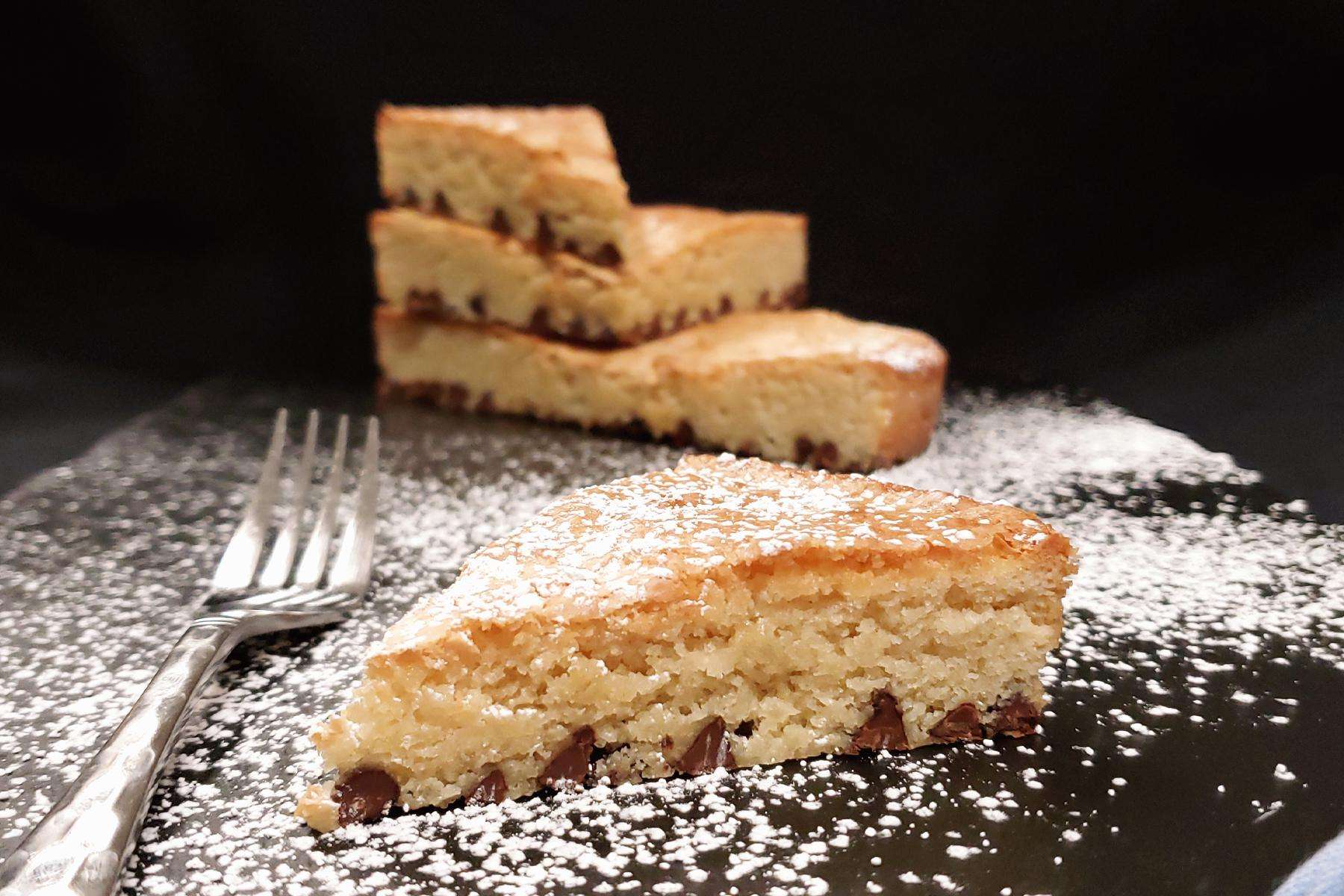 Canyon Ranch Tahini Chocolate Chip Blondies on a plate.