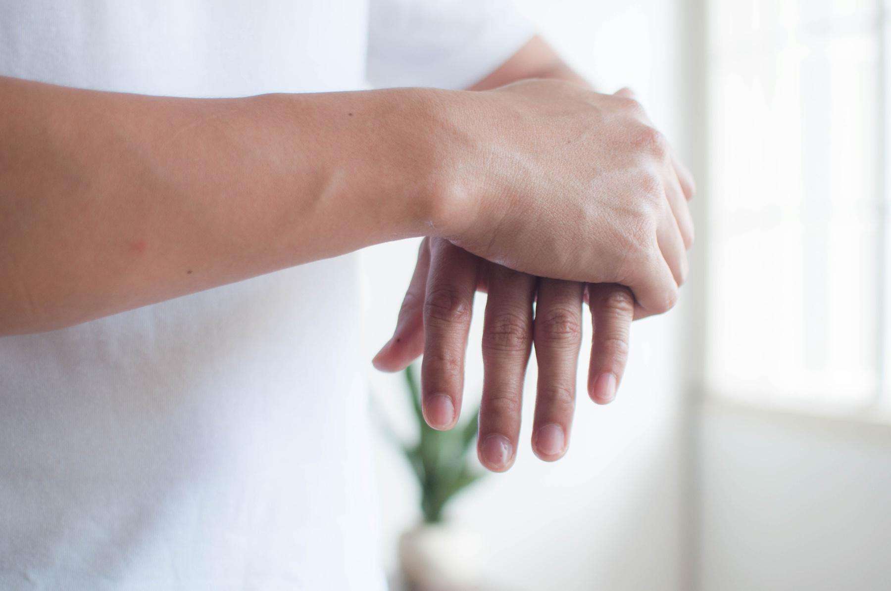 A close-up of someone's hands.