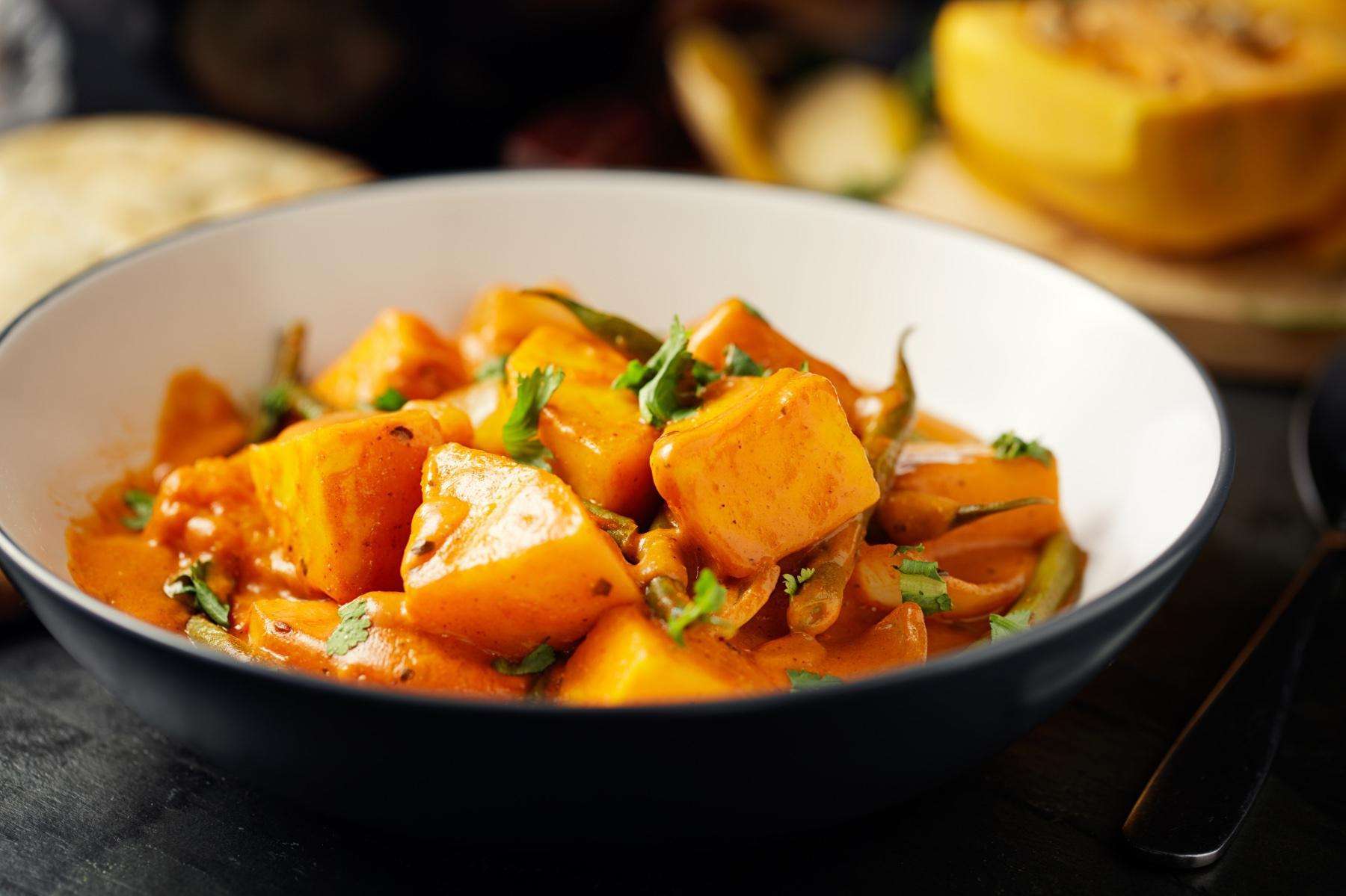 Close-up of sweet potato dish.