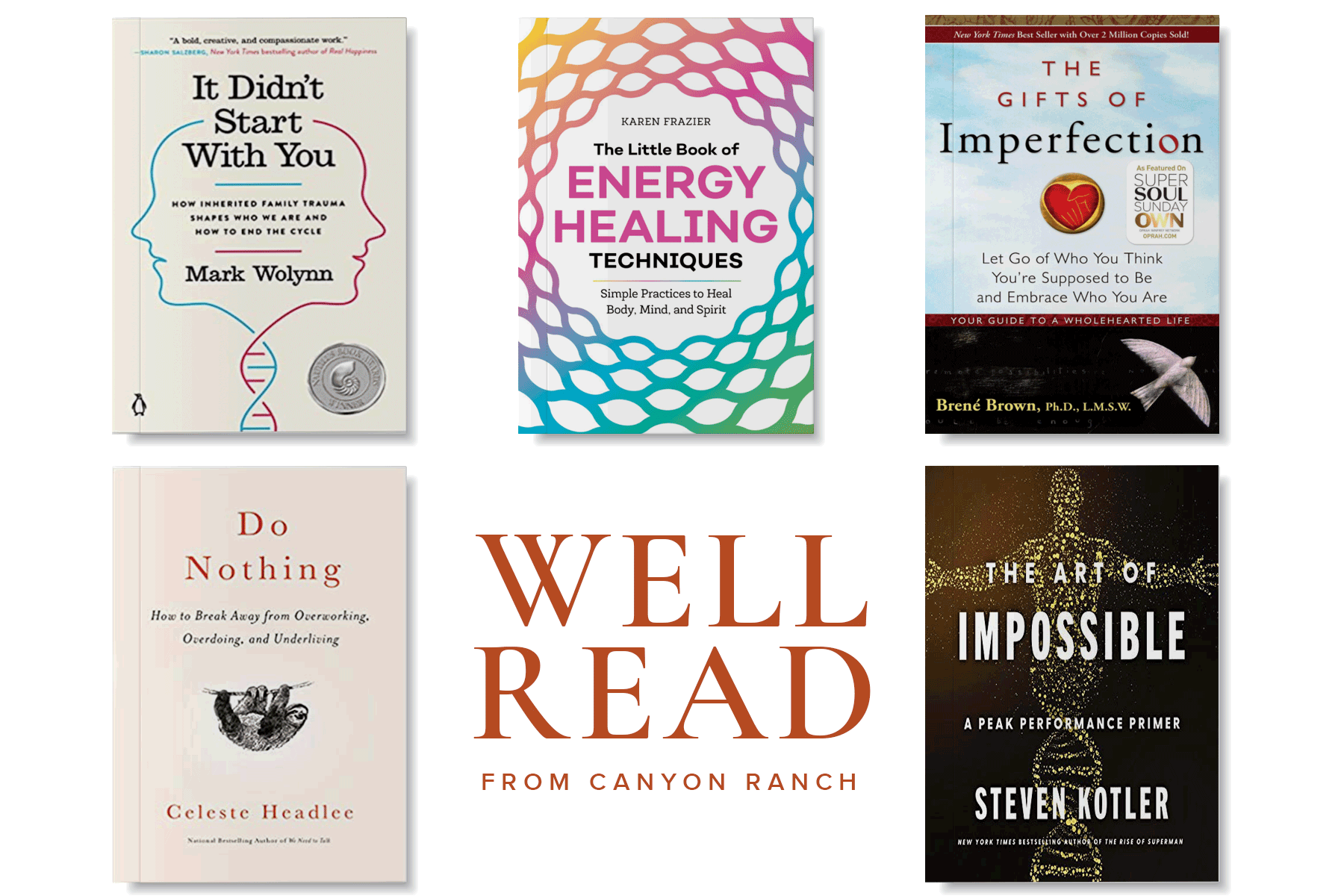 Overhead view of books.