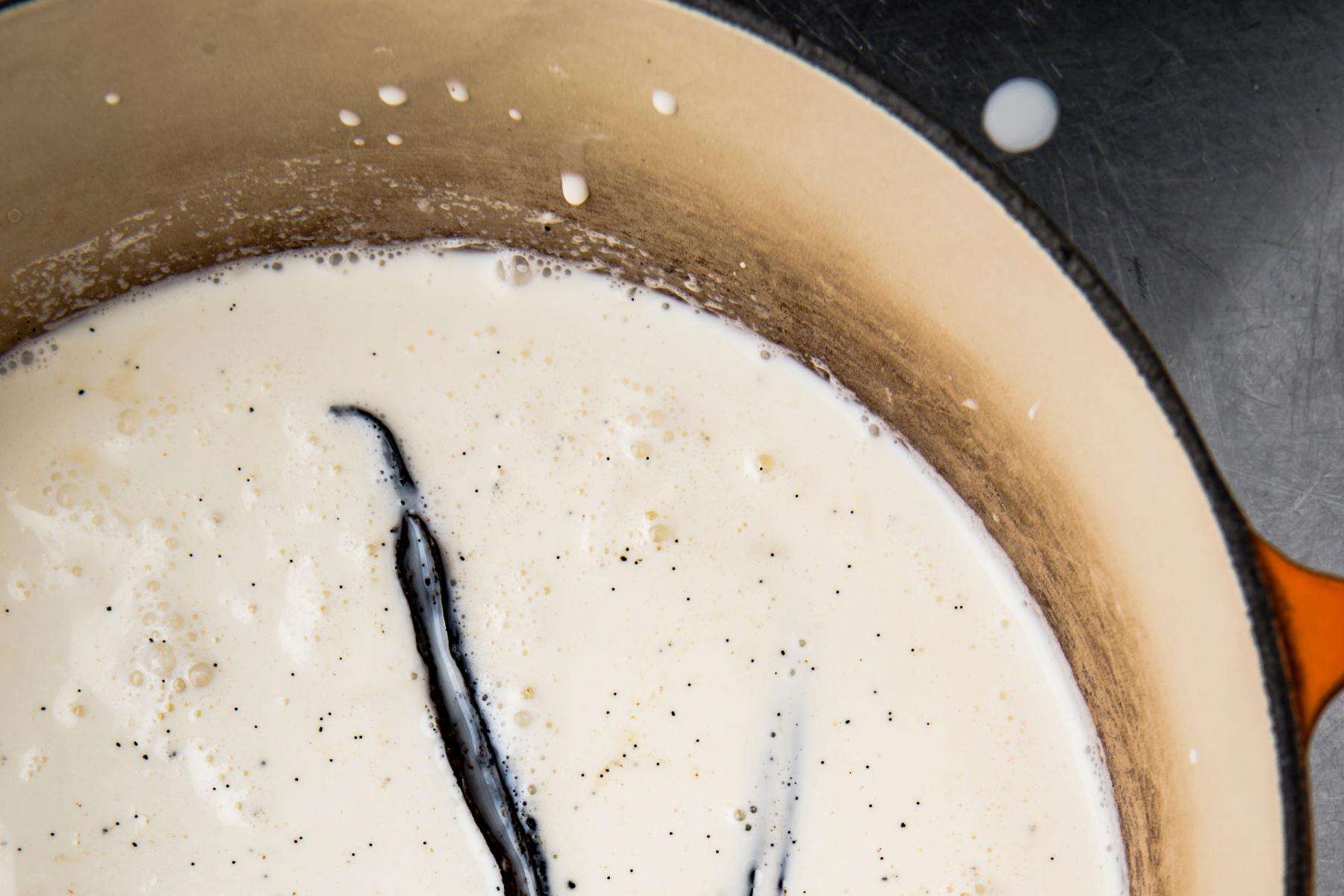 Close-up of a bowl of ice cream.