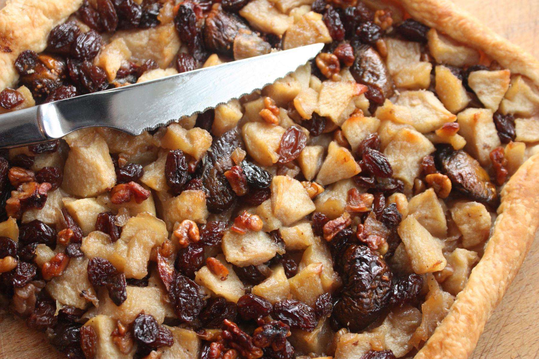 Close-up of fruit pie.
