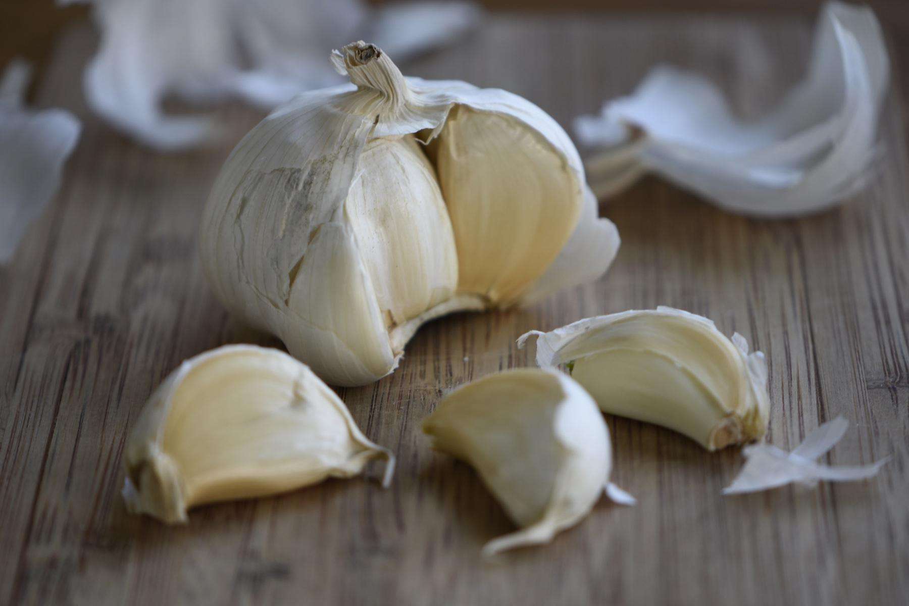A clove of garlic.