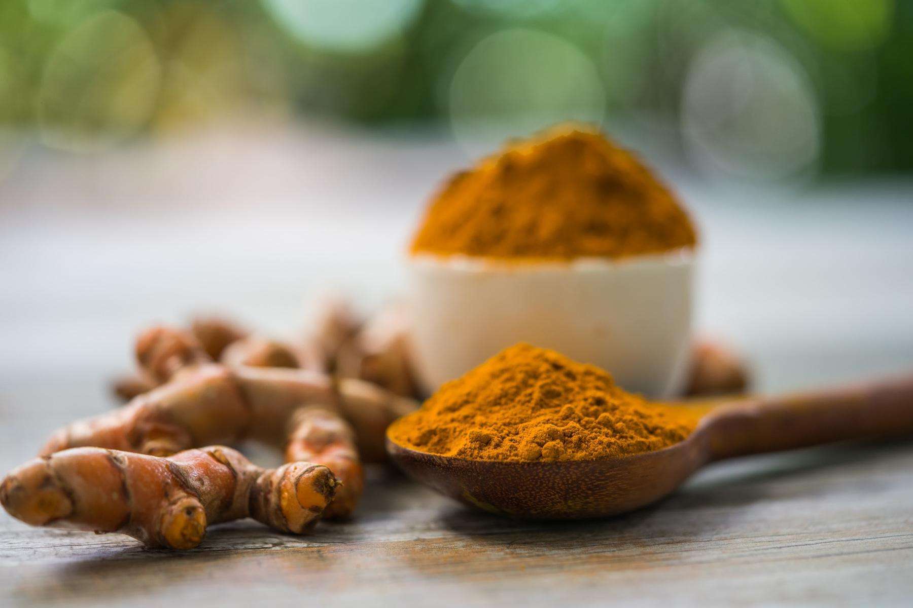 close-up of turmeric