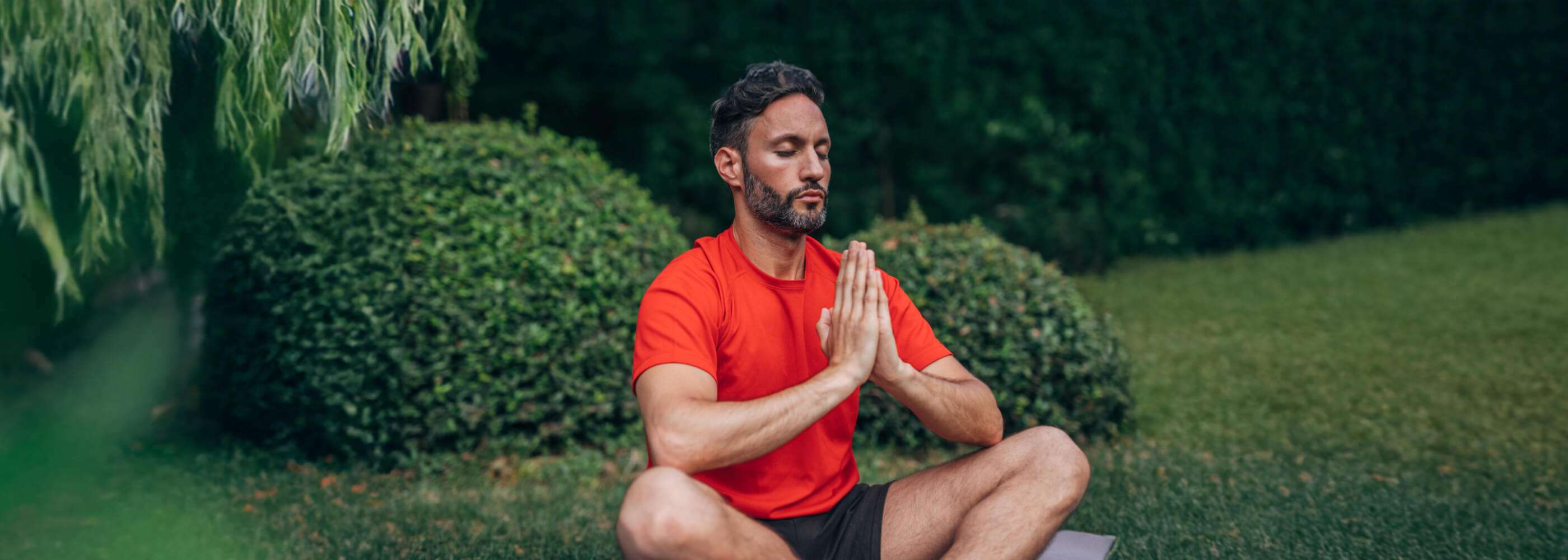 A man meditating