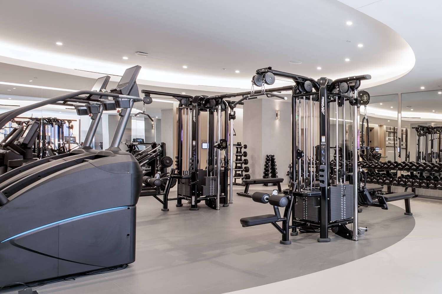 Weights and Exercise machines in a gym
