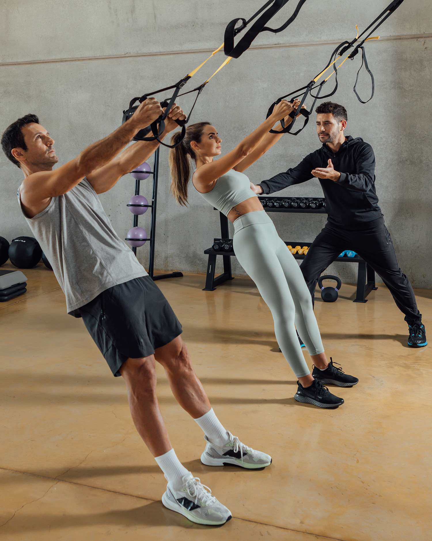 a couple working out
