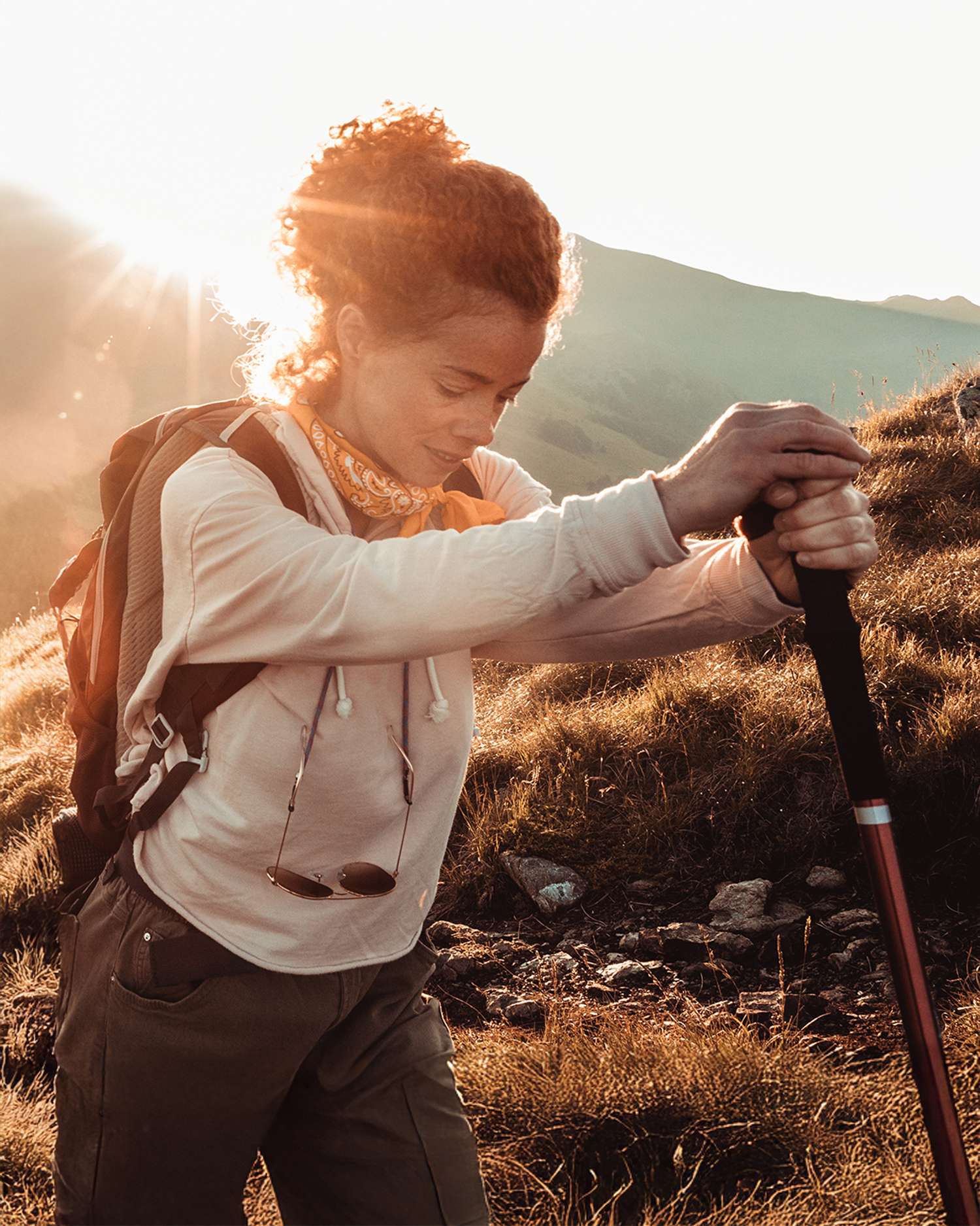 a group of people hiking