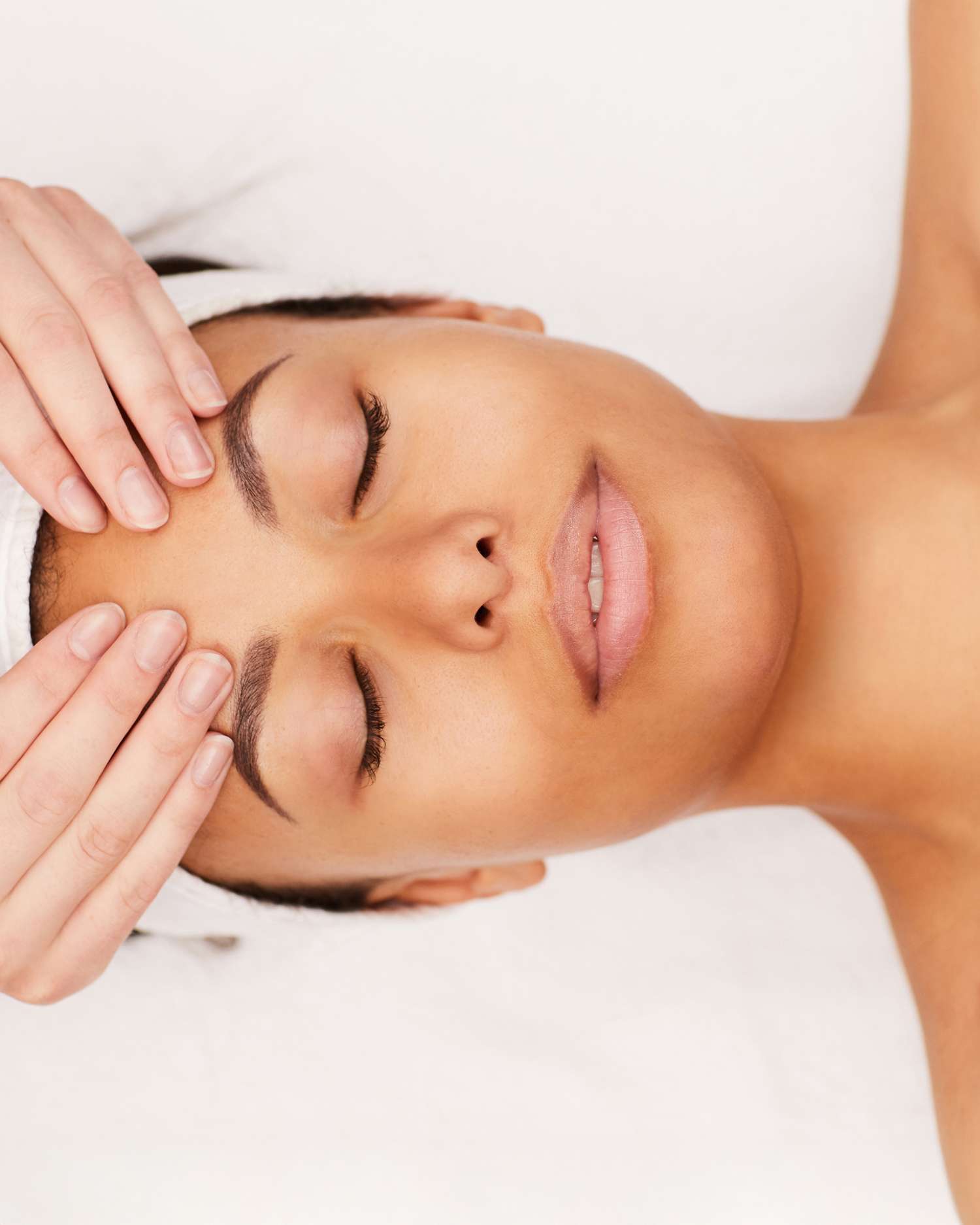 a woman getting a facial