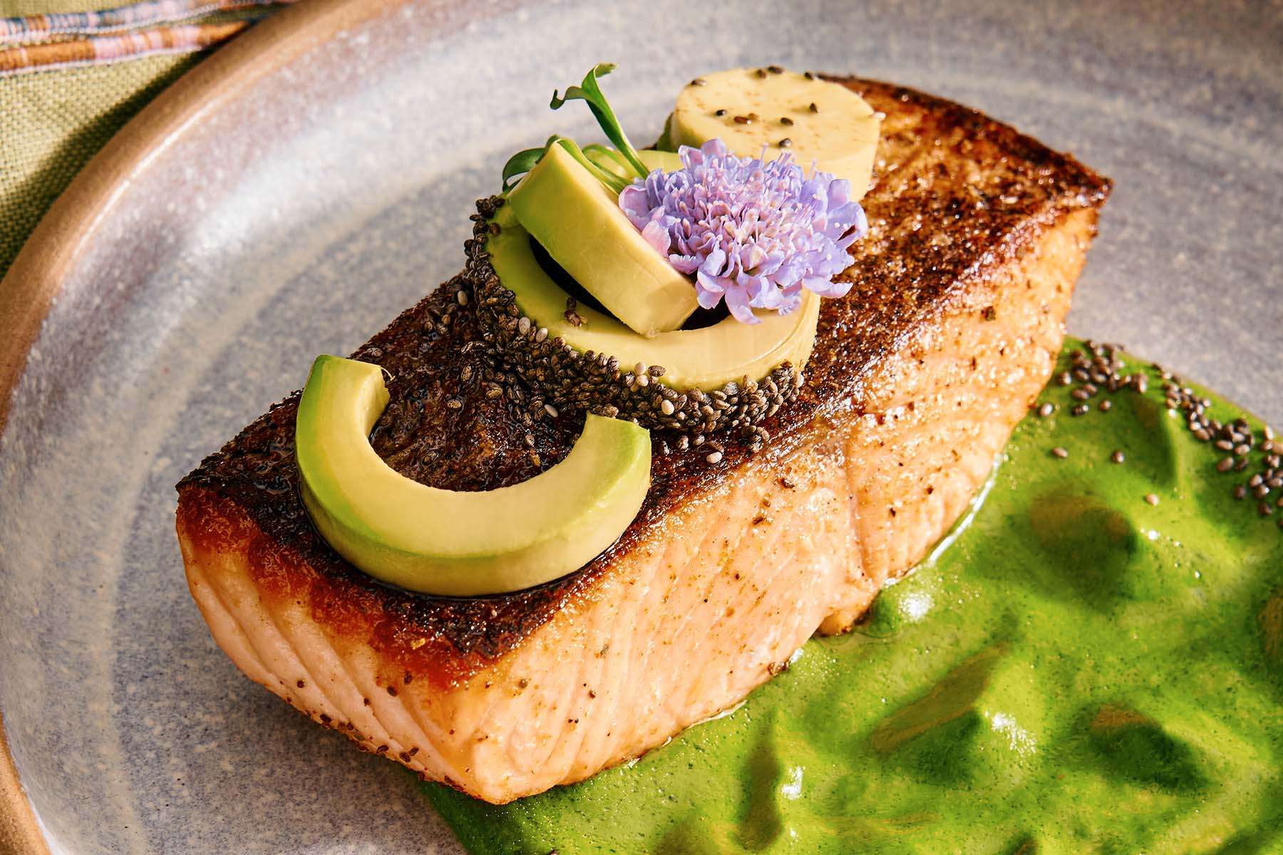 Salmon with Avocado Chimichurri 