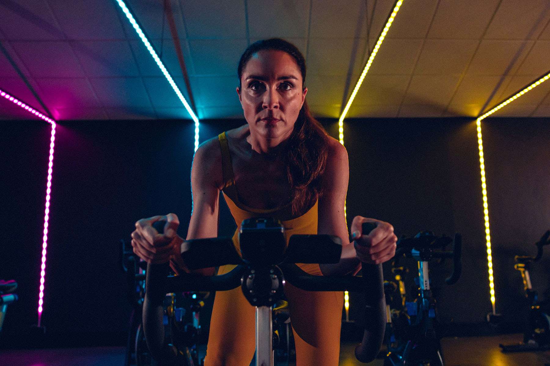 a man picking up weights