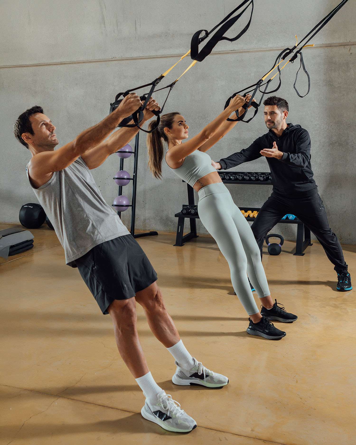 a group doing a TRX strength class at Canyon Ranch Lenox