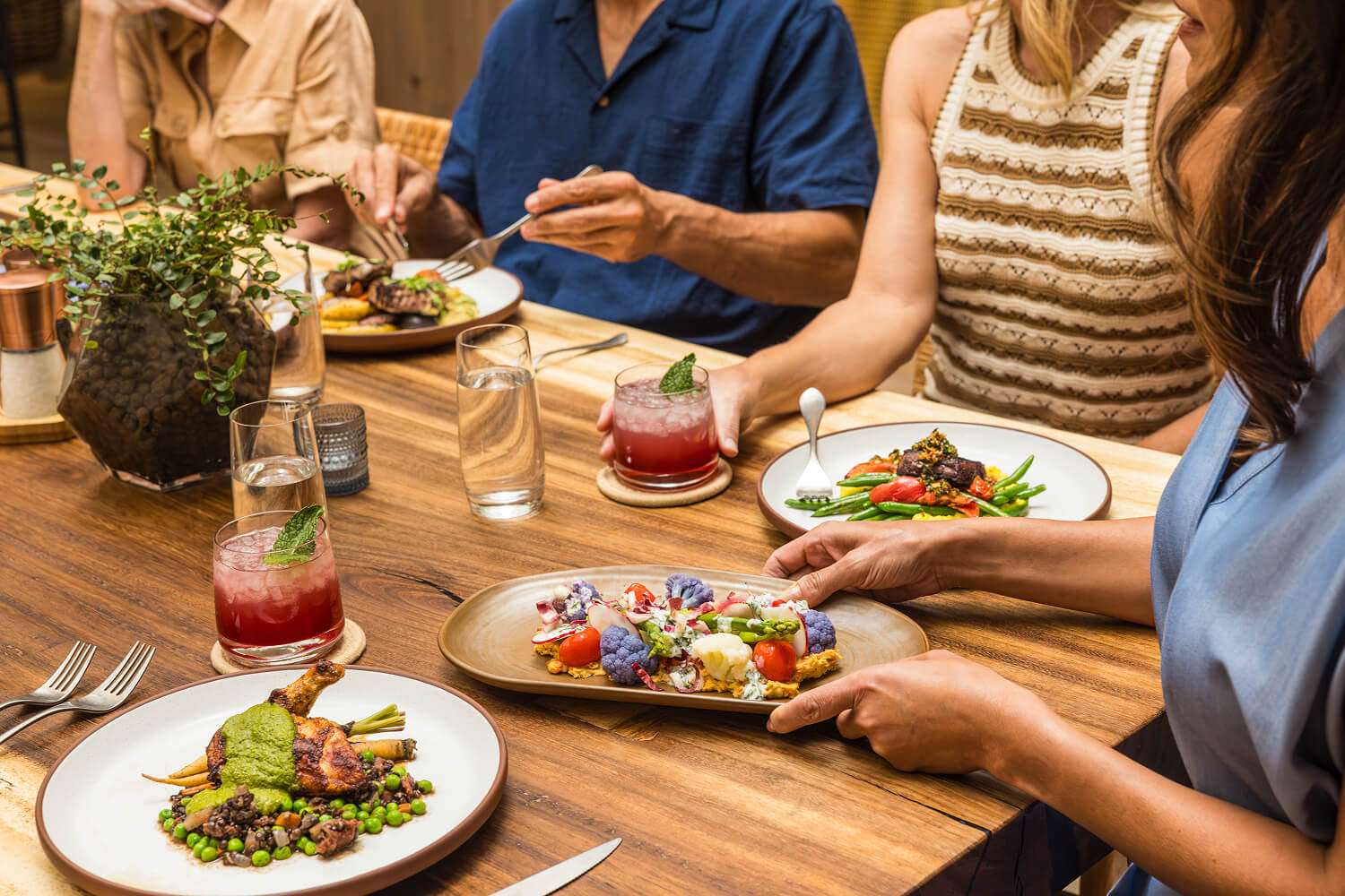 A group diner at Canyon Ranch