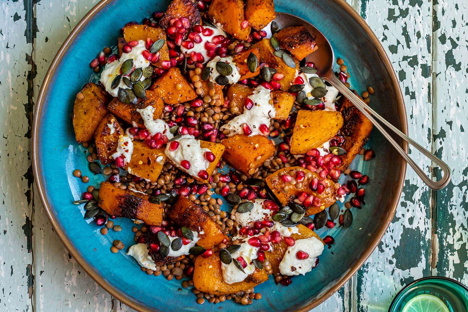 Harissa Spiced Kabocha Squash Salad 