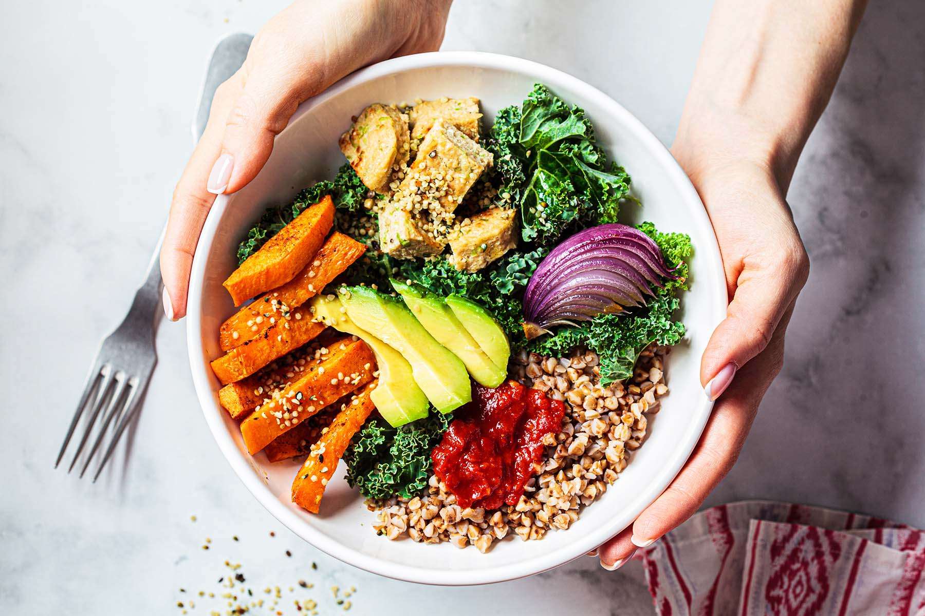 a bowl of healthy food