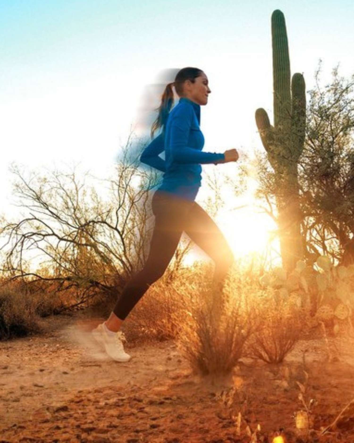 a woman running