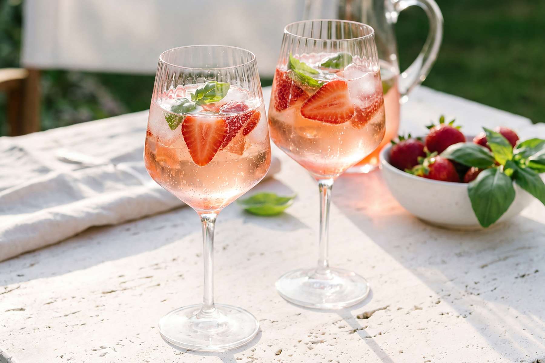Strawberry Basil Spritzer 
