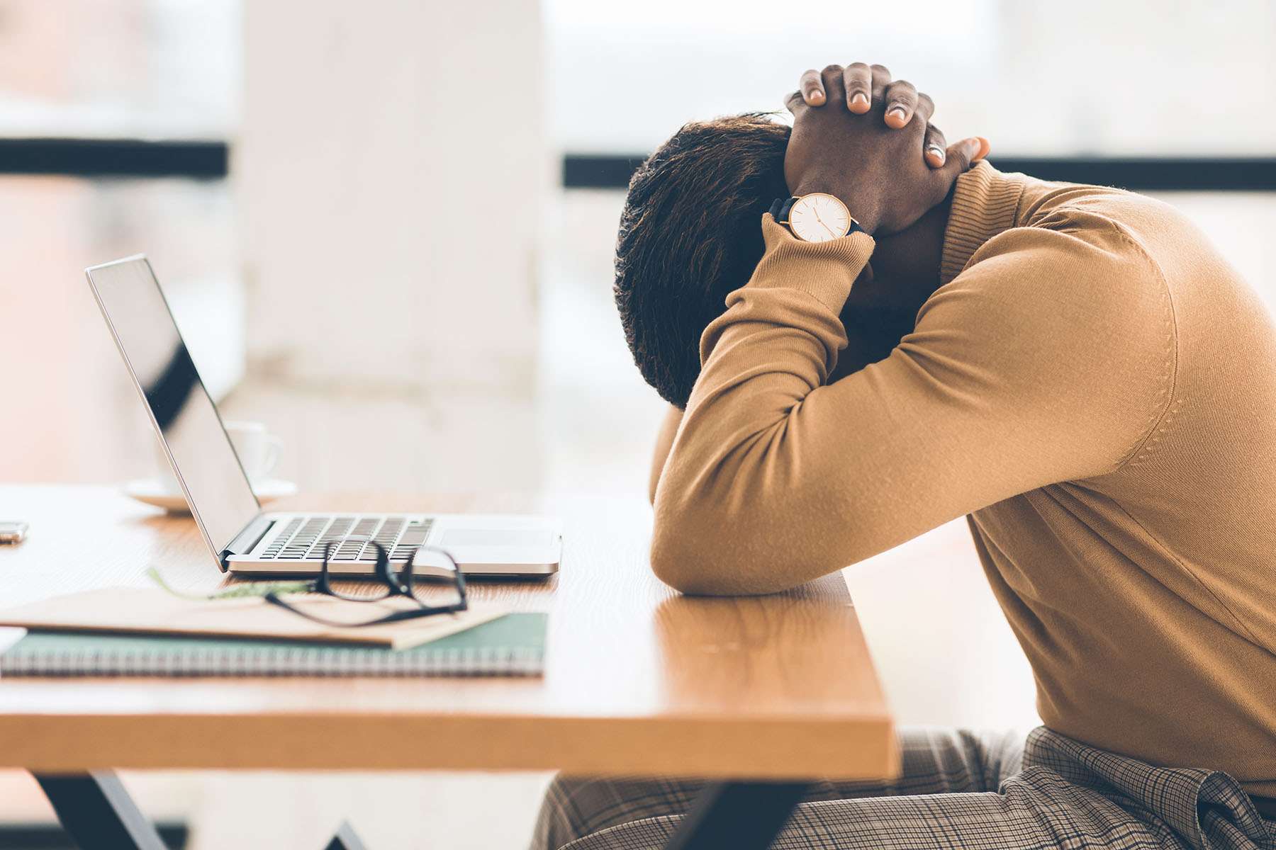 a man stressing out