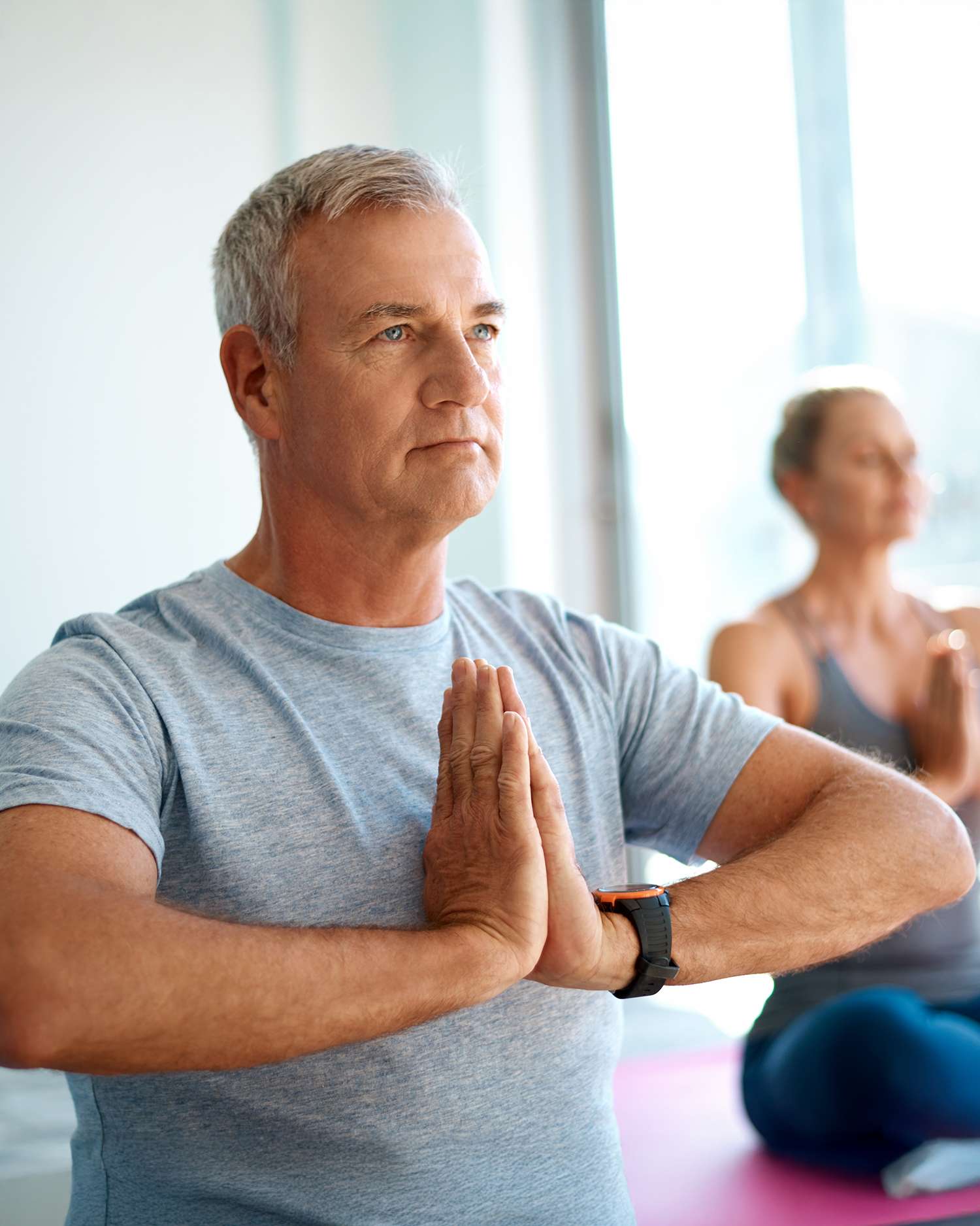 Group Performing Yoga 