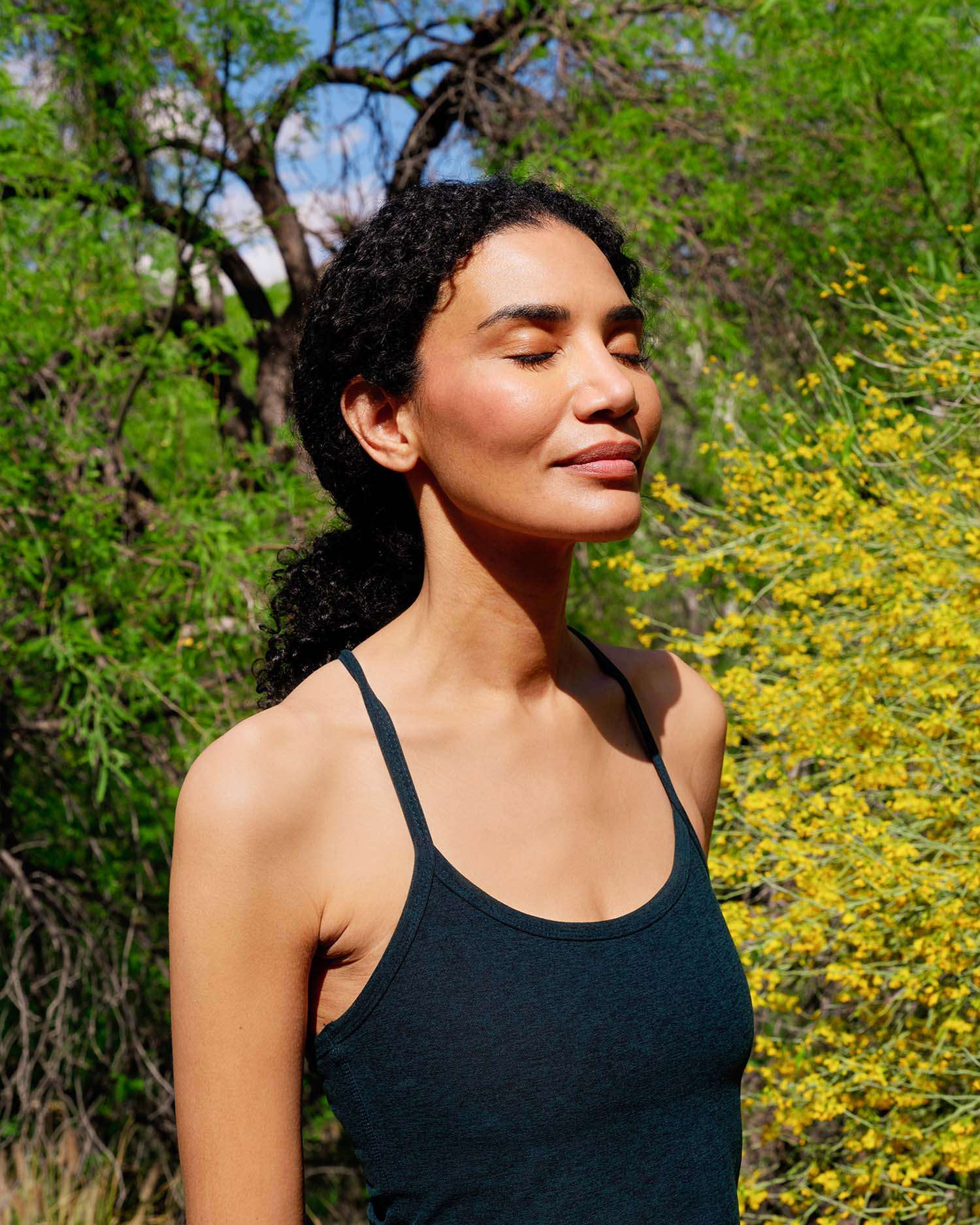 Woman Meditating in Nature