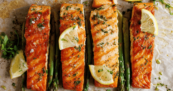 Lemon Grilled Salmon with Garden Tabbouleh