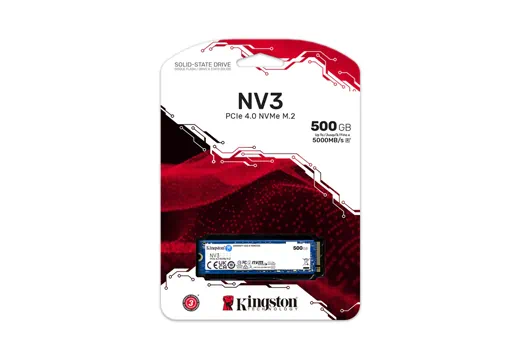 Imagem do produto SSD Kingston NV3 500GB NVMe PCIe 4.0 SNV3S/500G em Ponto Frio