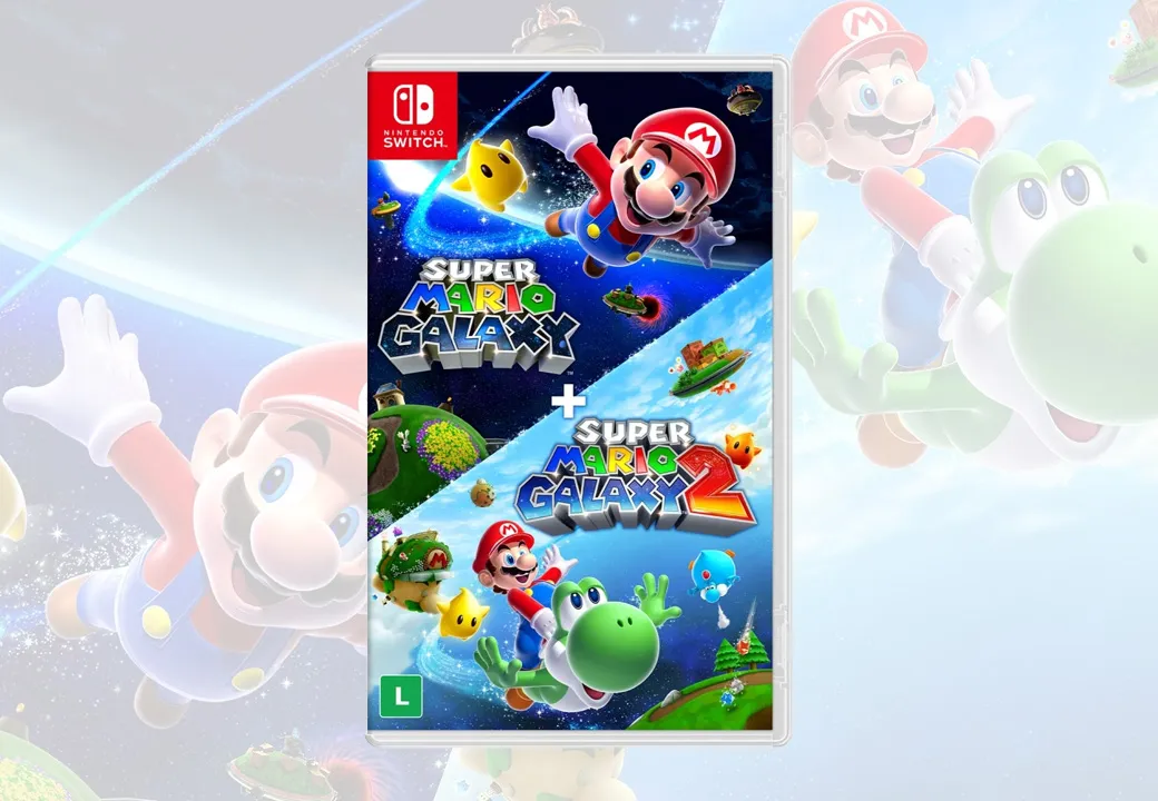 Imagem do produto Super Mario Galaxy + Super Mario Galaxy 2 Switch - Físico em Vozão Games