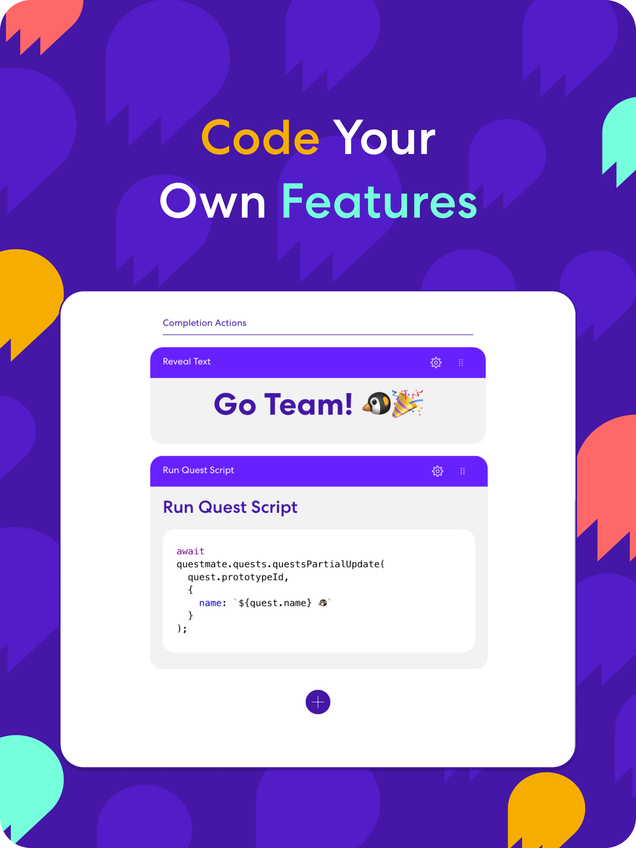 6438c07bd552fb7b8f9899b8_07-ipad-code-your-own-features.png Questscript Code Editor