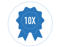 10x LONGER SERVICE LIFE