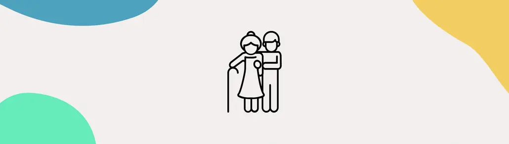 A caretaker holding an elderly person