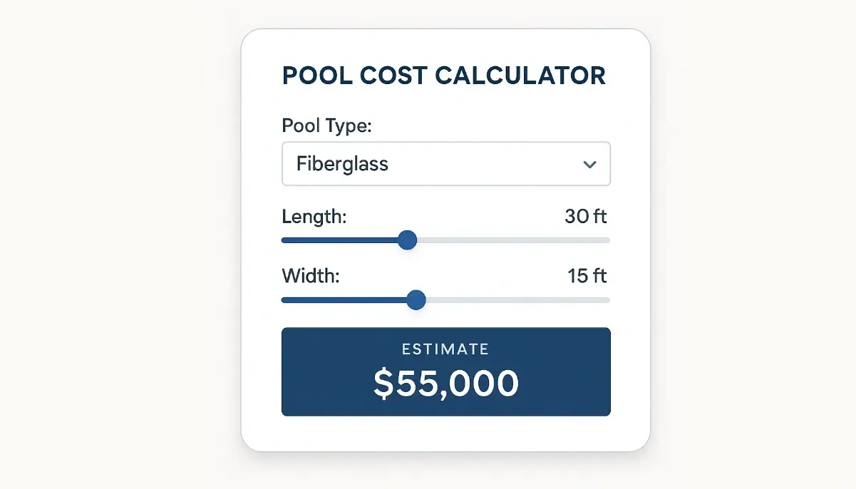 Interactive pool calculator.