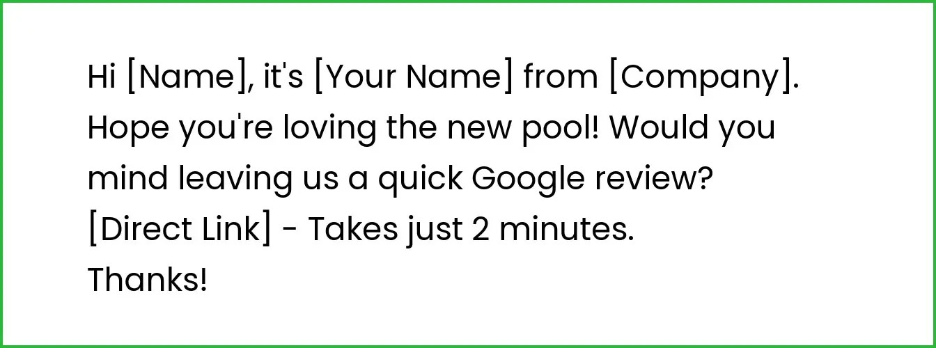 Review request template example.