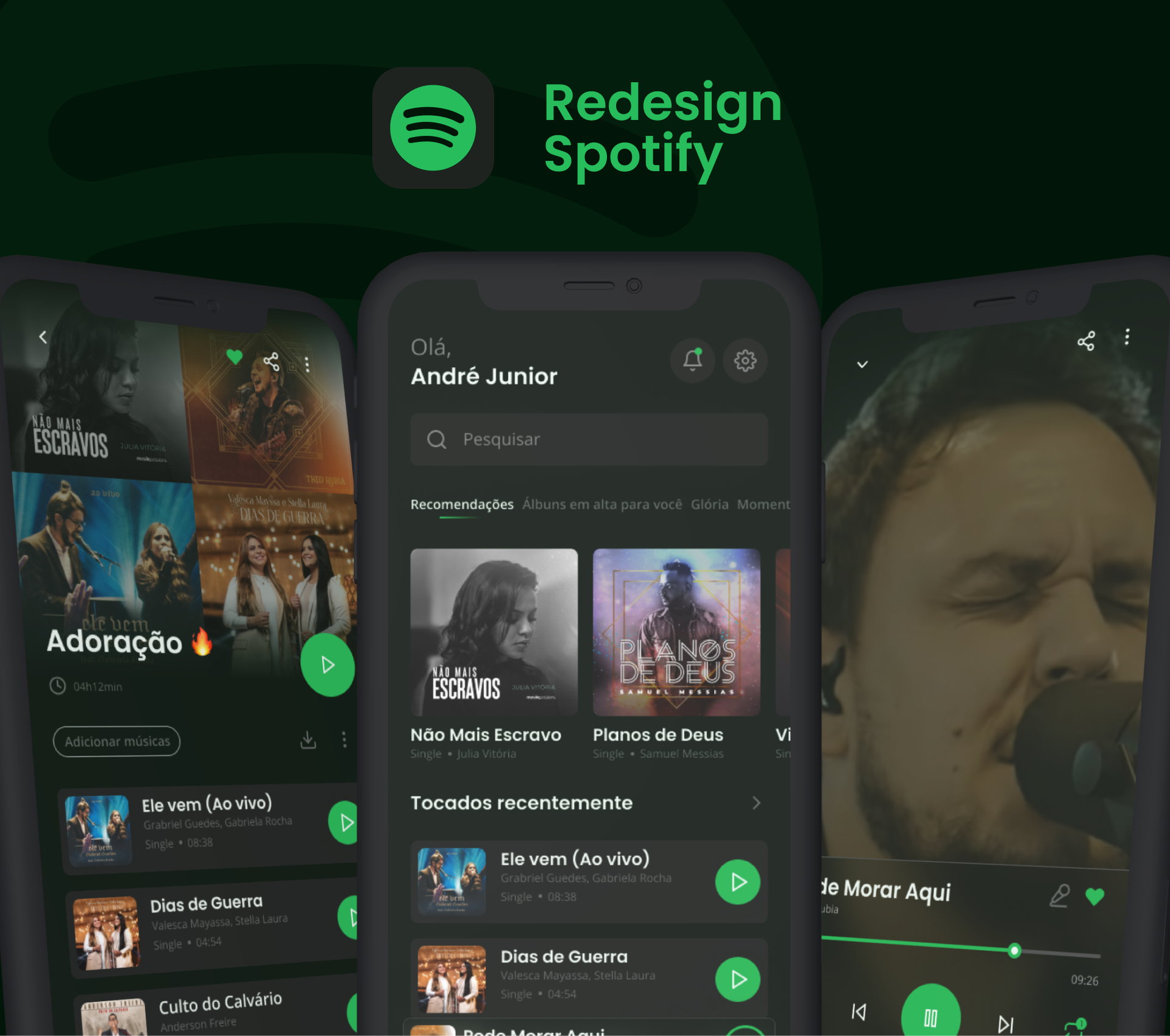 Spotify Redesign | Portfolio André Jr