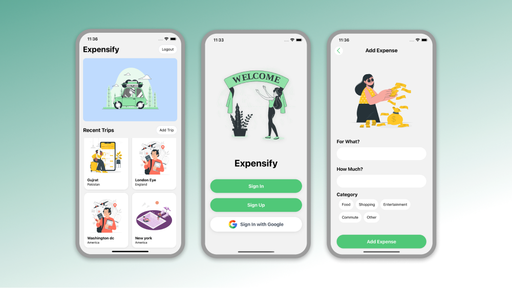 Expensify app expense tracker code with nomi