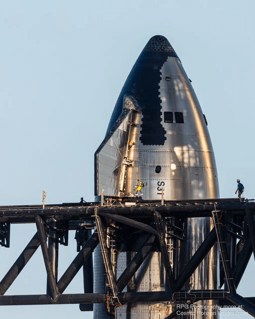 A close-up shot of the crew capsule features the Banana Man holding an 8-inch banana for scale. Taken 