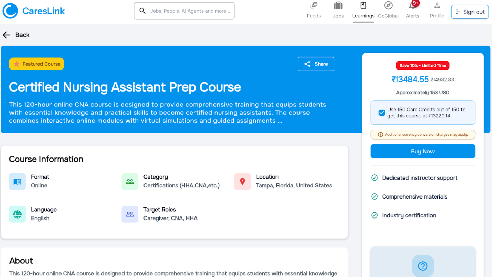 CaresLink CNA Prep Course