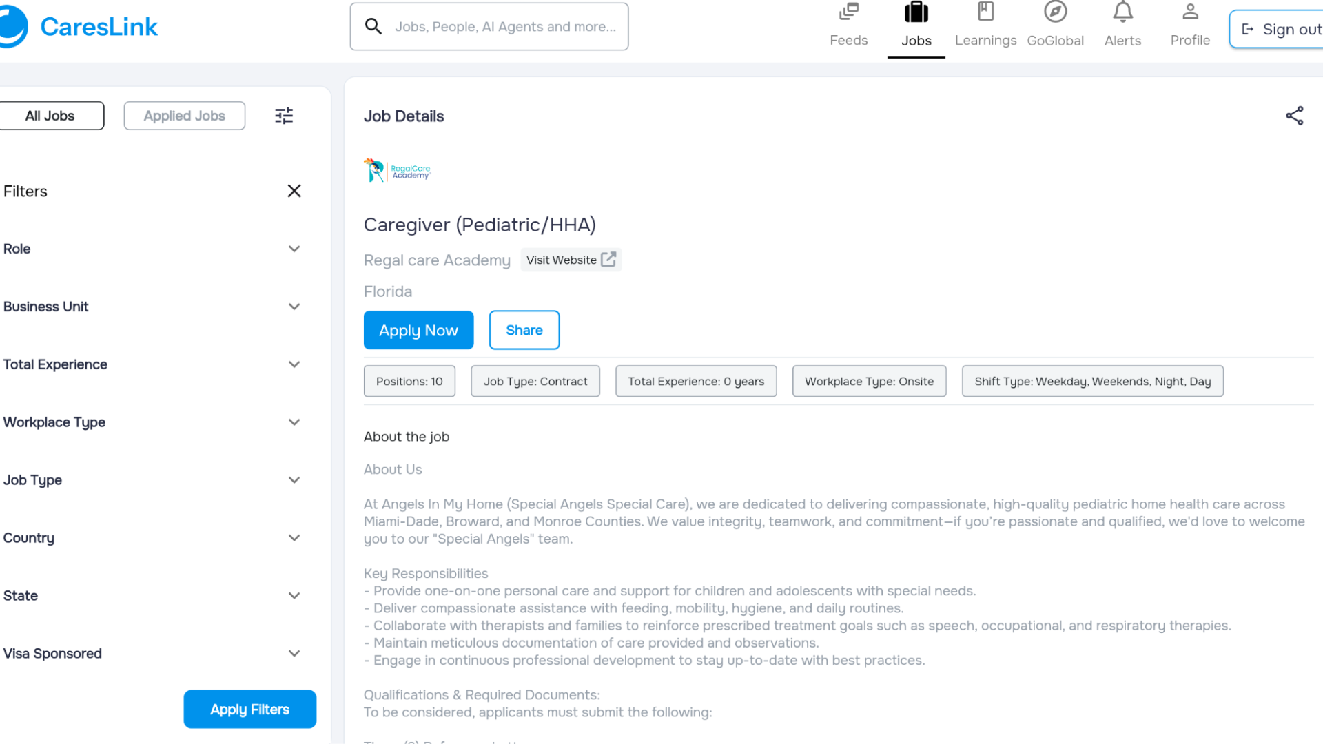 Advanced Search Filters by State, City, and Employer Type