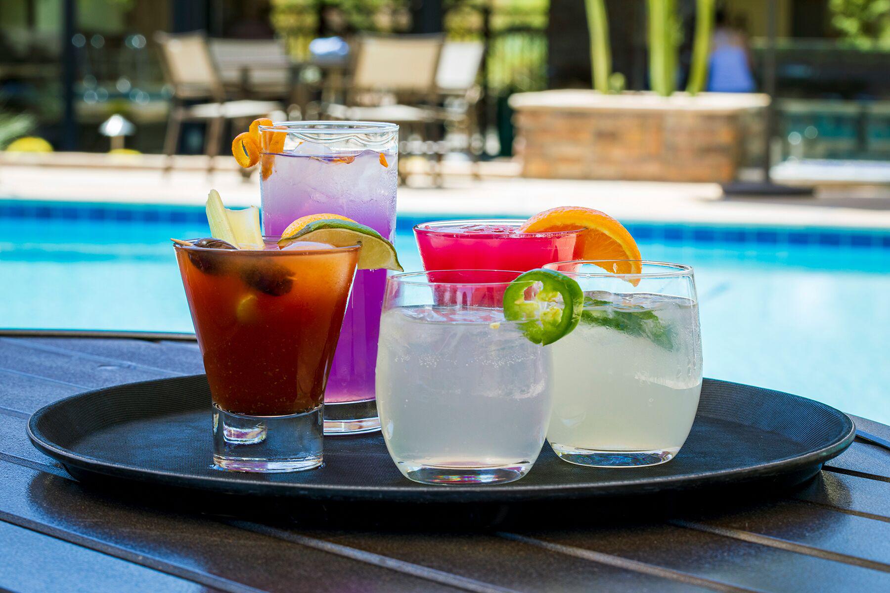 Mocktails by the pool